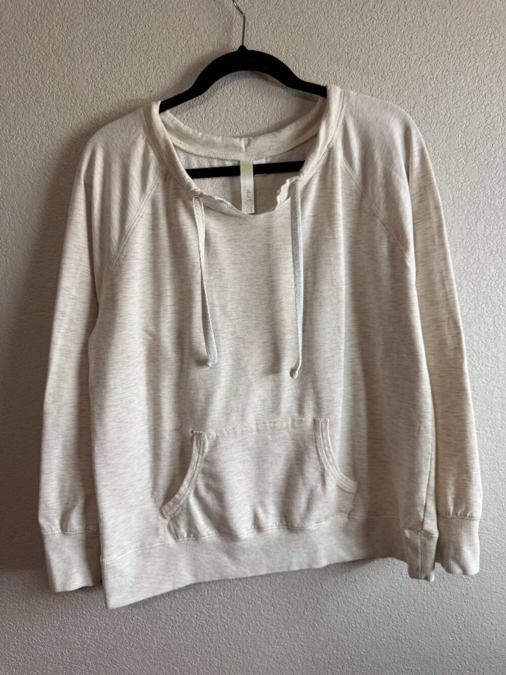 Green Tea Women's Oatmeal Heather Hoodie Sweatshirt Size XL